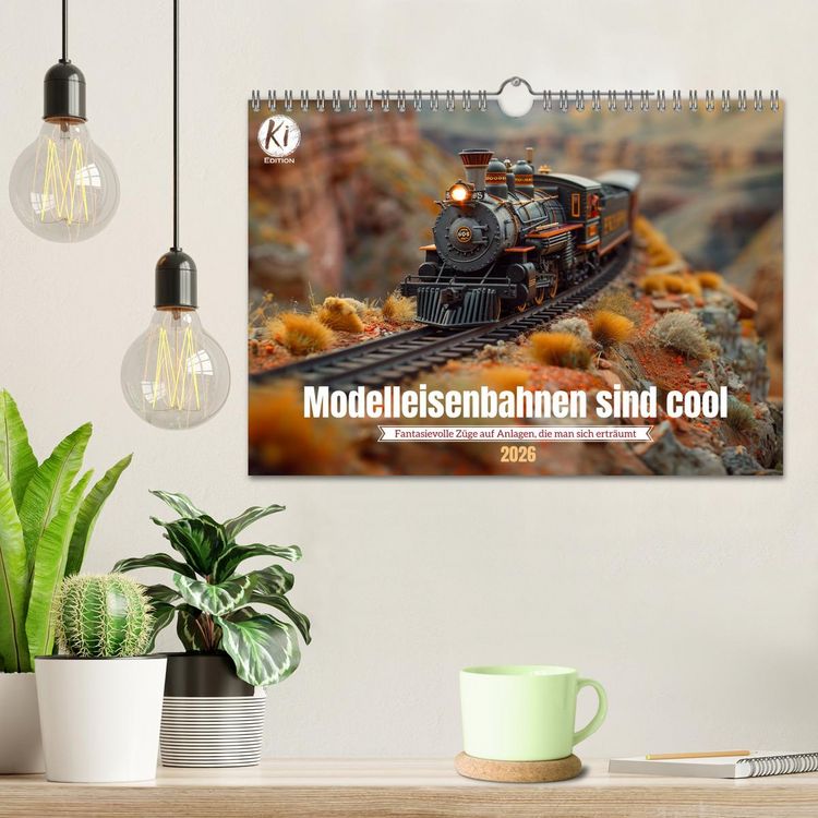 Produktbild: Modelleisenbahnen sind cool (Wandkalender 2026 DIN A4 quer), CALVENDO Monatskalender