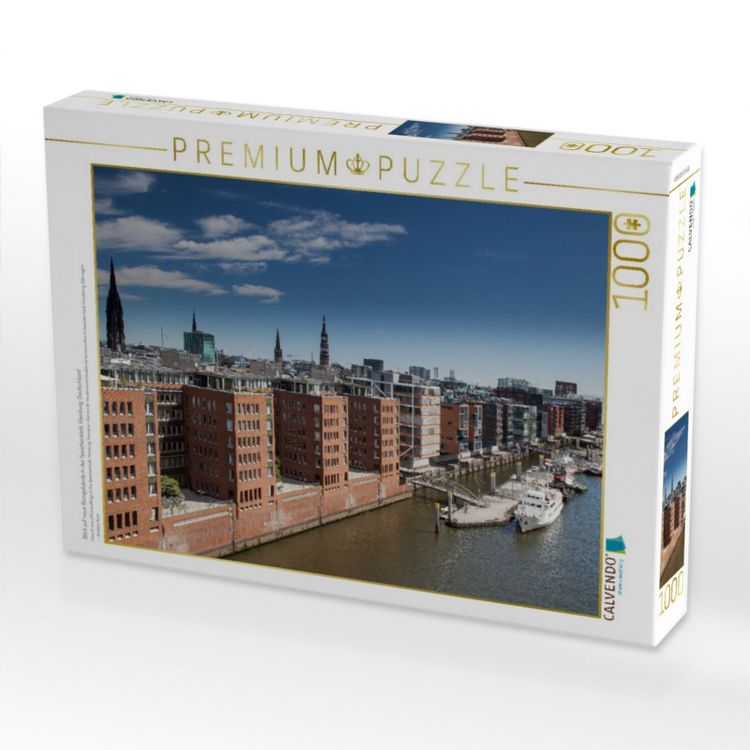 CALVENDO Puzzle Speicherstadt Hamburg – 1000 Teile, Querformat, 64x48 Cm – Hochwertige Passform, 2,2 Mm Pappe, Matte Oberfläche – Inkl. Motivposter – Ideal Für Erwachsene