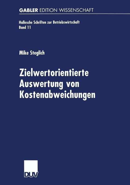 Produktbild: Zielwertorientierte Auswertung von Kostenabweichungen