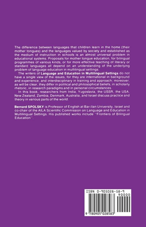 Produktbild: Language and Education in Multilingual Settings