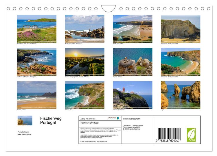 Produktbild: Fischerweg Portugal (Wandkalender 2026 DIN A4 quer), CALVENDO Monatskalender