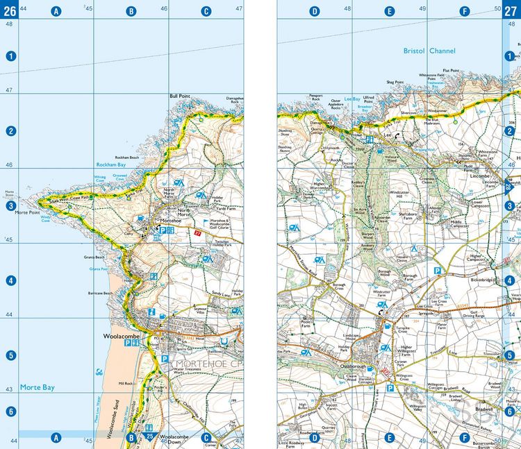 Produktbild: SW Coast Path North Devon & Somerset Adventure Atlas