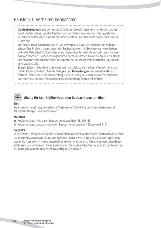 Produktbild: Gewaltfreie Kommunikation in F&ouml;rderschule und Inklusion