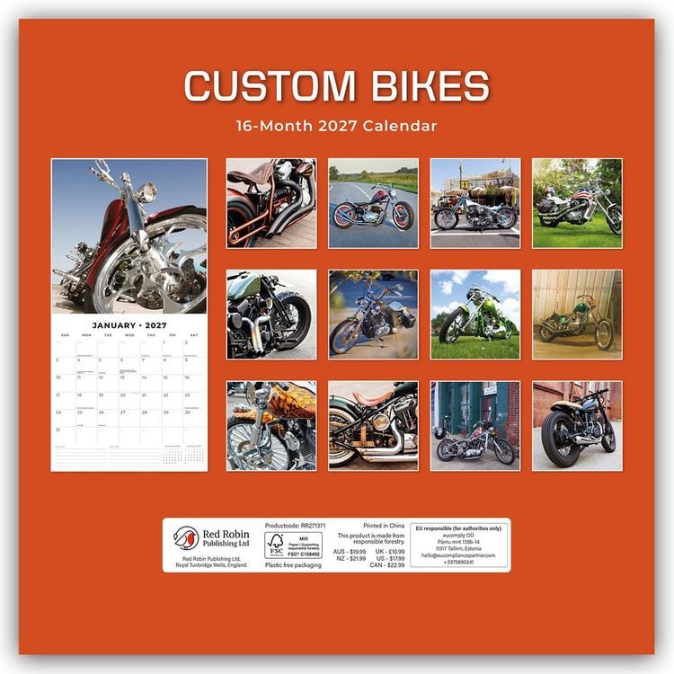 Produktbild: Custom Bikes &ndash; Umgebaute Motorr&auml;der 2027 &ndash; 16-Monatskalender