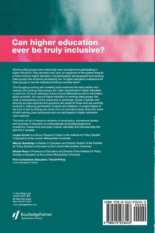 Produktbild: Higher Education and Social Class