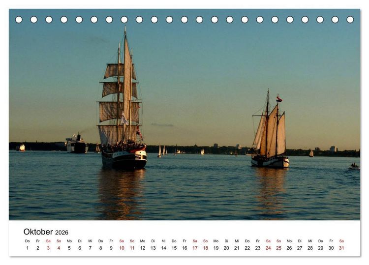 Produktbild: Impressionen von der Kieler F&ouml;rde (Tischkalender 2026 DIN A5 quer), CALVENDO Monatskalender