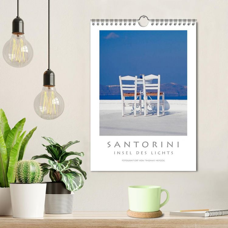 Produktbild: SANTORINI - INSEL DES LICHTS (Wandkalender 2026 DIN A4 hoch), CALVENDO Monatskalender