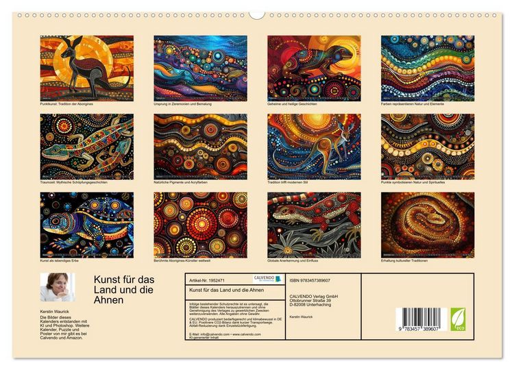 Produktbild: Kunst f&uuml;r das Land und die Ahnen (hochwertiger Premium Wandkalender 2026 DIN A2 quer), Kunstdruck in Hochglanz