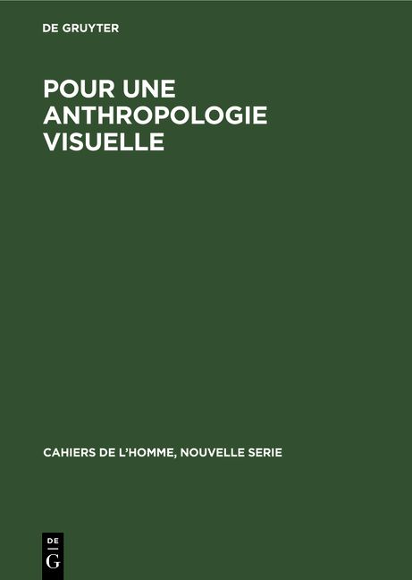 Produktbild: Pour une anthropologie visuelle