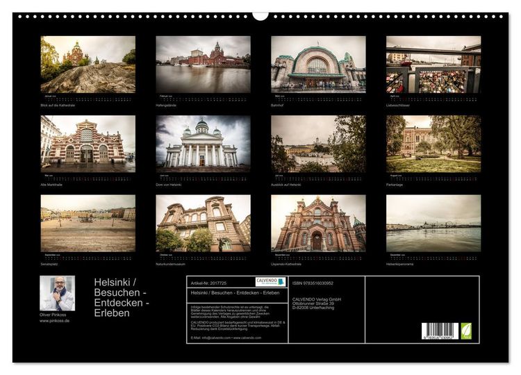 Produktbild: Helsinki / Besuchen - Entdecken - Erleben (Wandkalender 2026 DIN A2 quer), CALVENDO Monatskalender