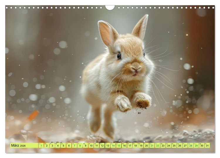 Produktbild: Kaninchen - Liebenswerte Fellb&auml;llchen (Wandkalender 2026 DIN A3 quer), CALVENDO Monatskalender
