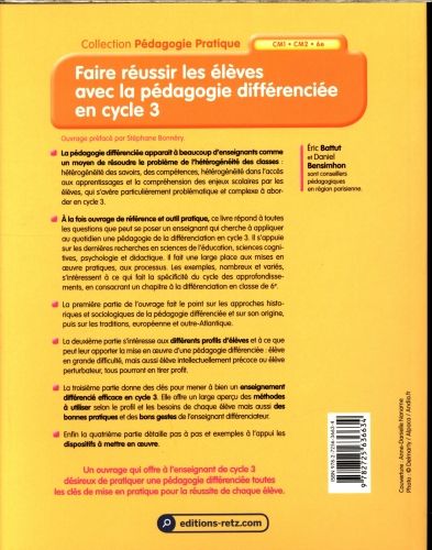 Produktbild: Faire r&eacute;ussir les &eacute;l&egrave;ves avec la p&eacute;dagogie diff&eacute;renci&eacute;e en cycle 3