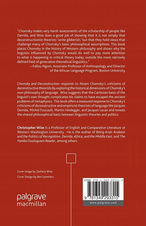 Produktbild: Chomsky and Deconstruction