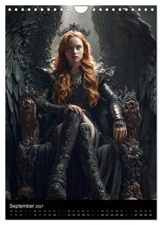 Produktbild: Gothic Angels (Wandkalender 2027 DIN A4 hoch), CALVENDO Monatskalender