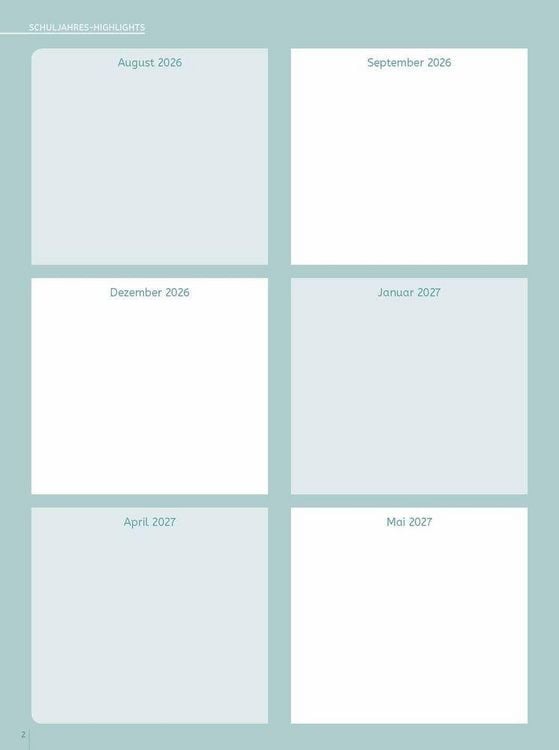 Produktbild: Mein Lehrerplaner A5+ &ndash; Hardcover &ndash; Lehrerkalender f&uuml;r das Schuljahr 2026/2027 &ndash; Bl&auml;ttermeer