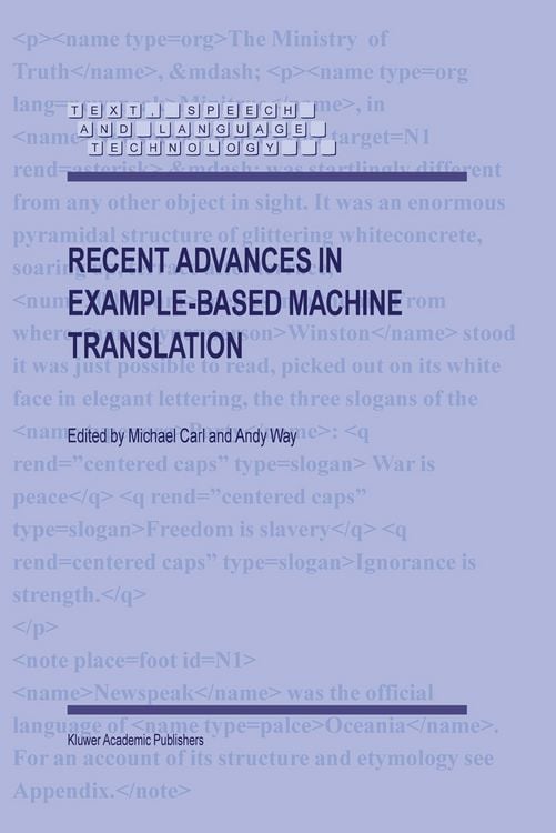 Produktbild: Recent Advances in Example-Based Machine Translation