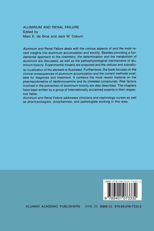 Produktbild: Aluminum and renal failure
