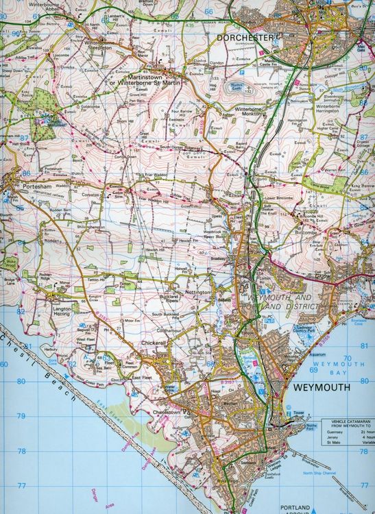Produktbild: Dorchester & Weymouth, Cerne Abbas & Bere Regis