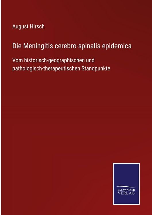 Produktbild: Die Meningitis cerebro-spinalis epidemica