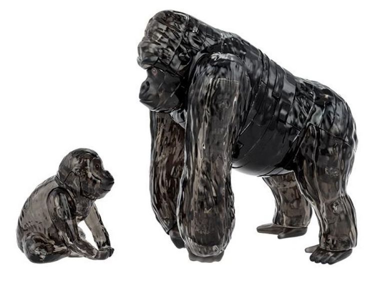 Produktbild: 3D Crystal Puzzle - Gorillapaar - 48 Teile