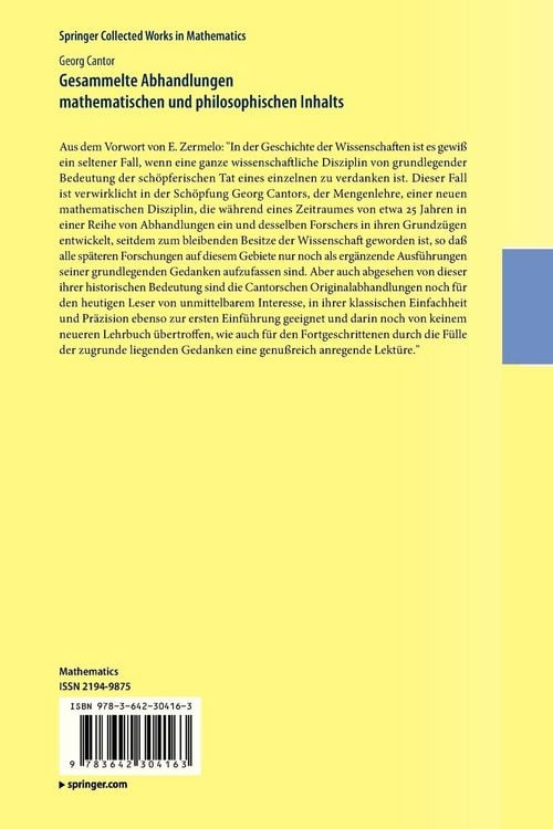 Produktbild: Gesammelte Abhandlungen mathematischen und philosophischen Inhalts