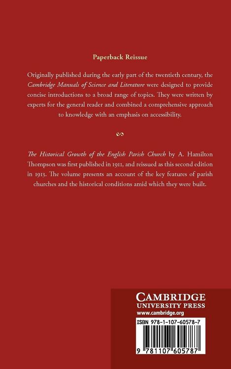 Produktbild: The Historical Growth of the English Parish Church