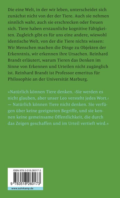 Produktbild: K&ouml;nnen Tiere denken?