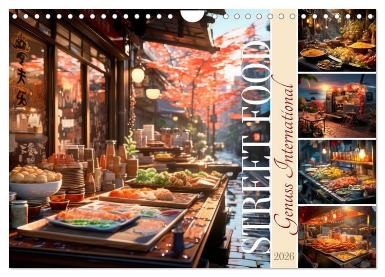Produktbild: STREET FOOD Genuss International (Wandkalender 2026 DIN A4 quer), CALVENDO Monatskalender