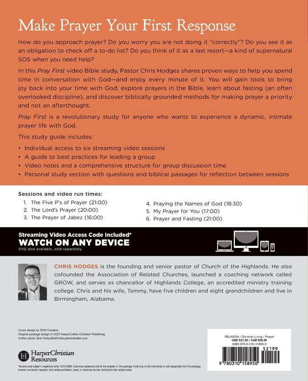 Produktbild: Pray First Bible Study Guide plus Streaming Video