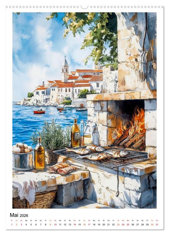 Produktbild: Kroatien - Natur, St&auml;dte, Lebensgef&uuml;hl (Wandkalender 2026 DIN A2 hoch), CALVENDO Monatskalender
