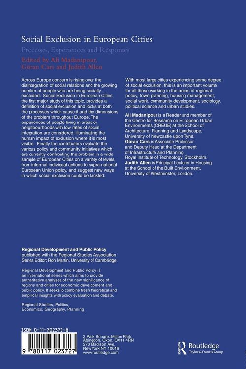 Produktbild: Social Exclusion in European Cities