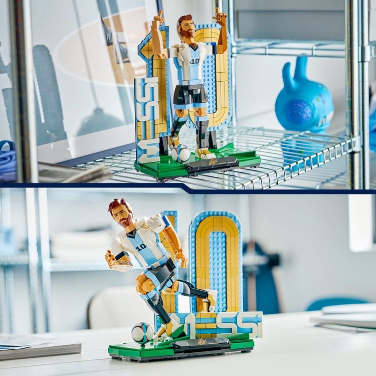 Produktbild: LEGO Editions 43015 Lionel Messi, Fu&szlig;balllegende, Bauset f&uuml;r Kinder; Fu&szlig;ball-Deko