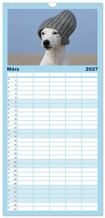 Produktbild: Familienplaner 2027 - Parson Russell Terrier mit 5 Spalten (Wandkalender, 21 x 45 cm) CALVENDO