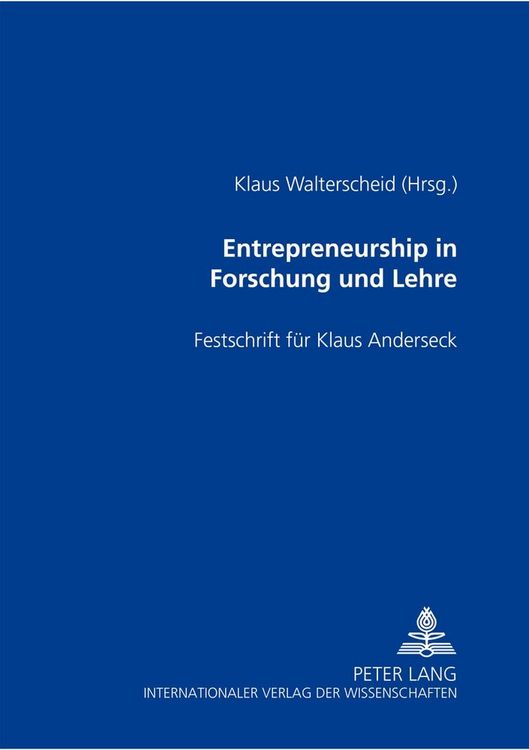 Produktbild: Entrepreneurship in Forschung und Lehre