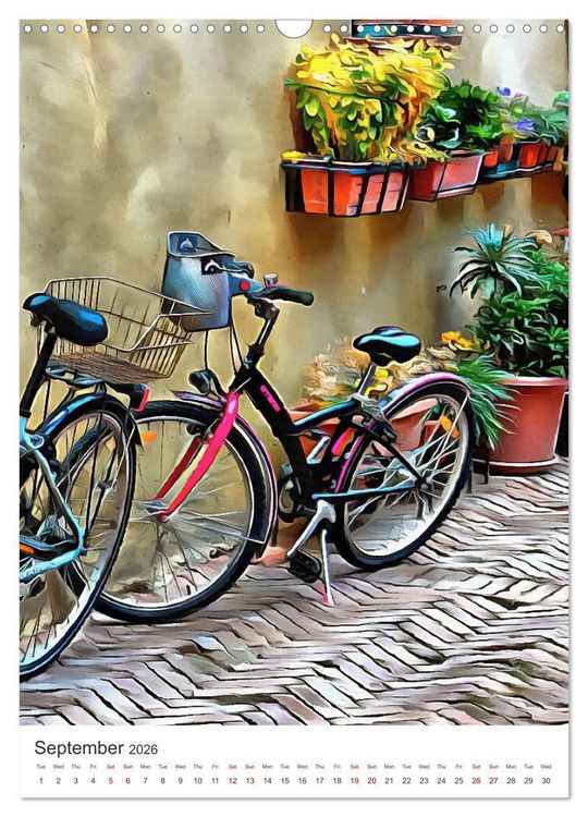 Produktbild: A Year Of Bicycles (Wall Calendar 2026 DIN A3 portrait), CALVENDO 12 Month Wall Calendar