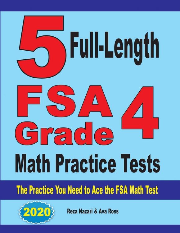 Produktbild: 5 Full-Length FSA Grade 4 Math Practice Tests