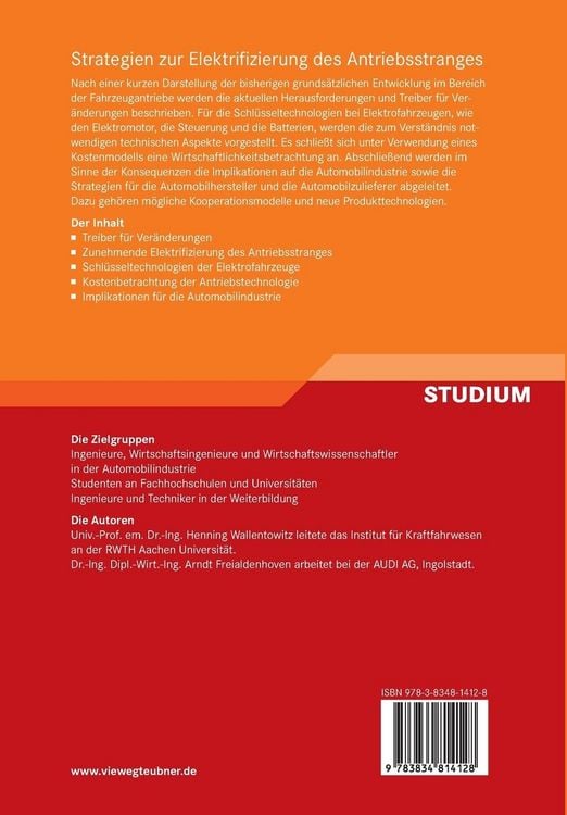 Produktbild: Strategien zur Elektrifizierung des Antriebsstranges