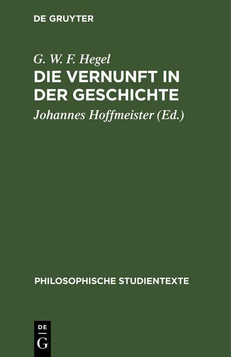Produktbild: Die Vernunft in der Geschichte