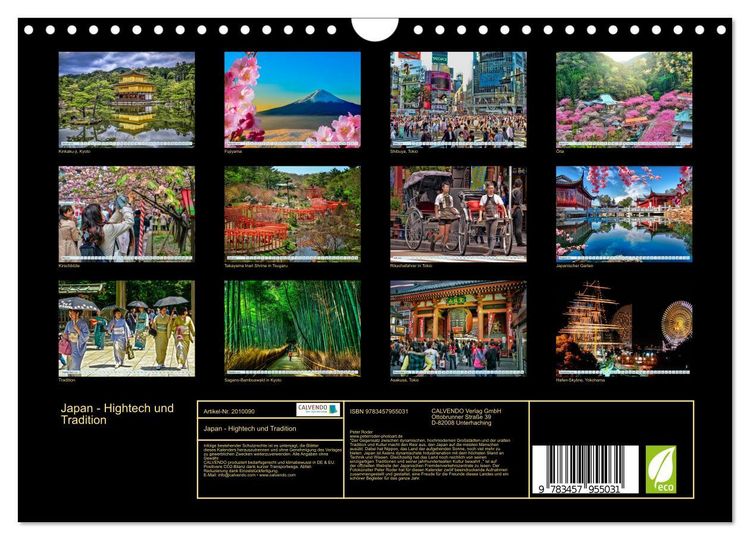 Produktbild: Japan - Hightech und Tradition (Wandkalender 2026 DIN A4 quer), CALVENDO Monatskalender