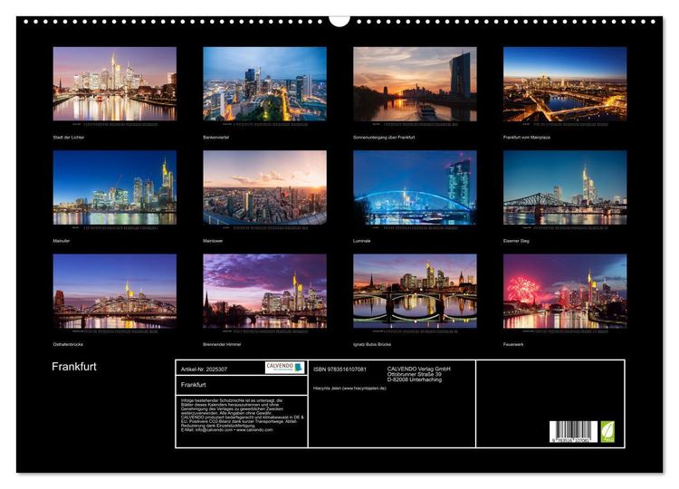 Produktbild: Frankfurt (Wandkalender 2026 DIN A2 quer), CALVENDO Monatskalender