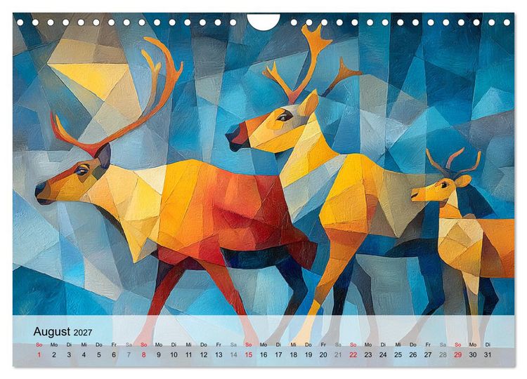 Produktbild: Nordlicht in Facetten. Die Arktis in geometrischer Bildsprache (Wandkalender 2027 DIN A4 quer), CALVENDO Monatskalender