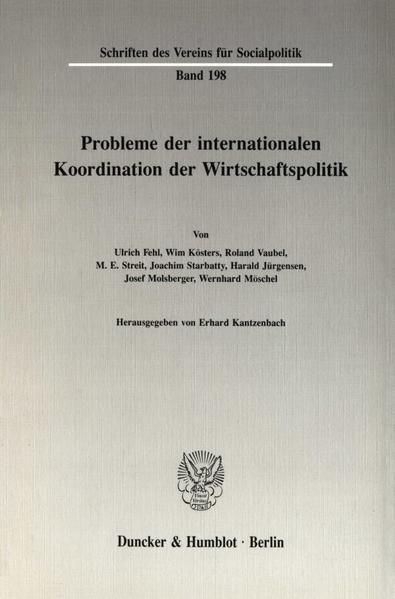 Produktbild: Probleme der Internationalen Koordination der Wirtschaftspolitik.