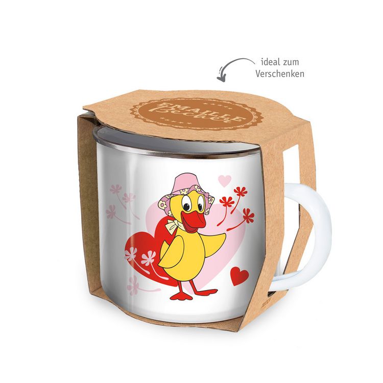 Produktbild: Tr&ouml;tsch Unser Sandm&auml;nnchen Emaille Becher Tasse Schnatterinchen