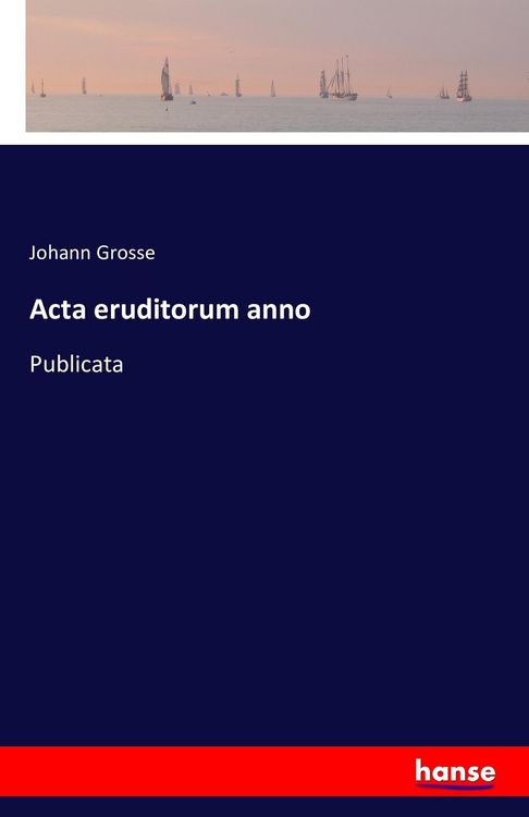 Produktbild: Acta eruditorum anno