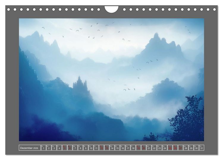 Produktbild: Tr&auml;umereien in Blau (Wandkalender 2026 DIN A4 quer), CALVENDO Monatskalender