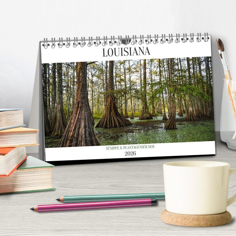 Produktbild: Louisiana - S&uuml;mpfe und Plantagenh&auml;user (Tischkalender 2026 DIN A5 quer), CALVENDO Monatskalender