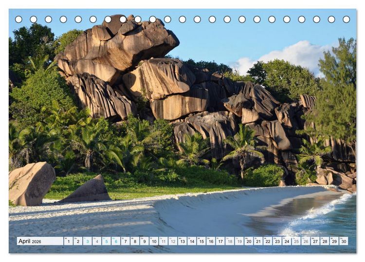 Produktbild: Seychellen - Paradies im Indischen Ozean (Tischkalender 2026 DIN A5 quer), CALVENDO Monatskalender