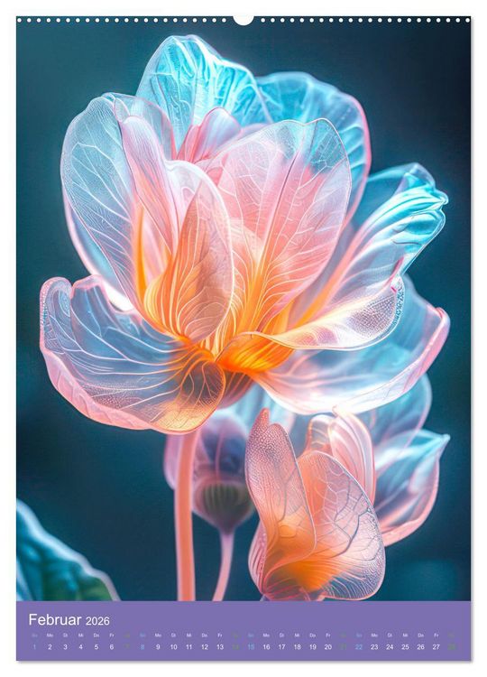 Produktbild: Blumen der Fantasie (Wandkalender 2026 DIN A2 hoch), CALVENDO Monatskalender