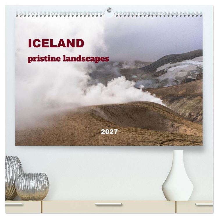 Produktbild: ICELAND pristine landscapes (High Quality Premium Wall Calendar 2027 DIN A2 landscape),CALVENDO 12 Month Wall Calendar