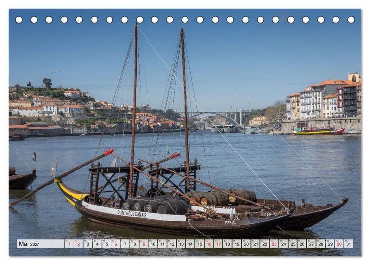 Produktbild: Porto Magisch - Am Ufer des Douro (Tischkalender 2027 DIN A5 quer), CALVENDO Monatskalender